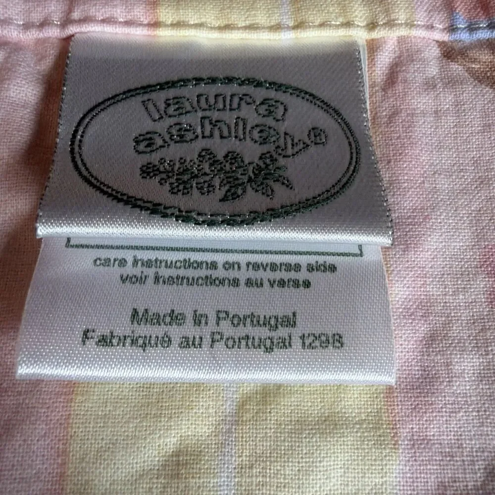 Vintage Laura Ashley Valance  Ballerina Yellow Pink 17” X 88”  USA